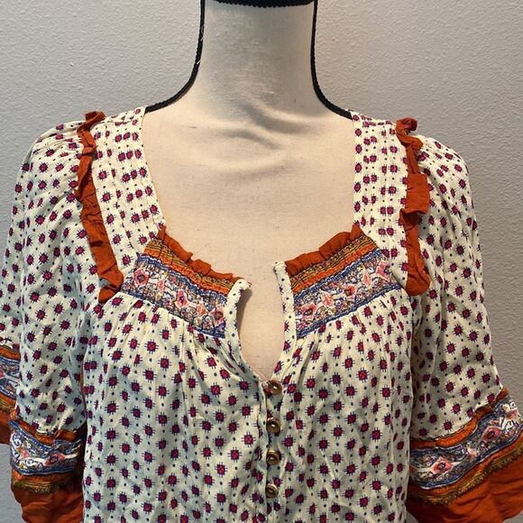 NWT Anthropologie Maeve Short Sleeve Top Size L - Picture 3 of 12